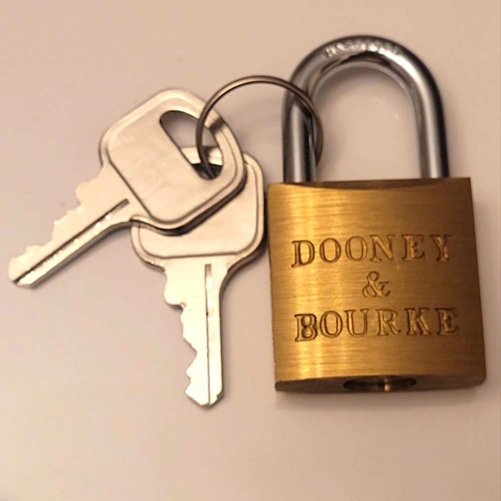 Vintage New Dooney & Bourke Padlock and Set of 2 Keys